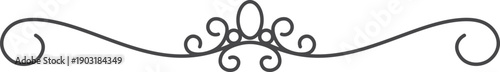 Decorative text delimiter. Elegant classic text separator