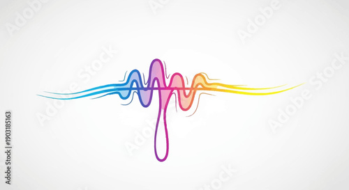 Vibrant colorful sound wave equalizer graphic displaying dynamic audio fluctuations