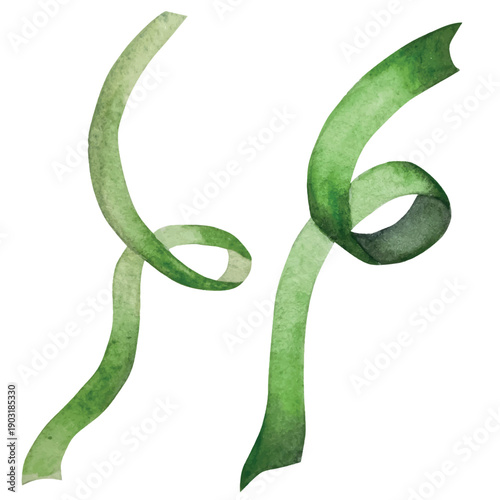 Set of Watercolor Illustrations for St. Patrick's Day. Hand drawn isolated clipart with a leprechaun hat, clovers, golden coins, Irish Flag, green beer and a pot of gold. Talismans for good luck