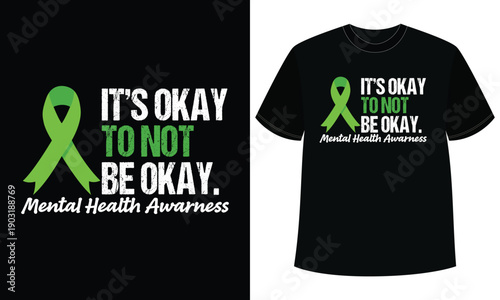 Mental Health Awareness Ribbon t shirt design