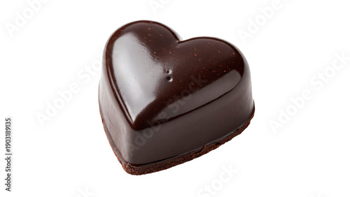 Photos Chocolate heart-shaped cand isolated on transparent background cut out