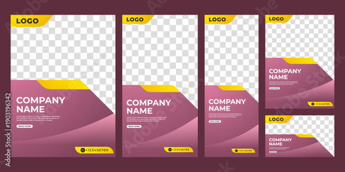 Modern Abstract Gradient Banner Collection for Web Header, Social Media, and Flyer Design