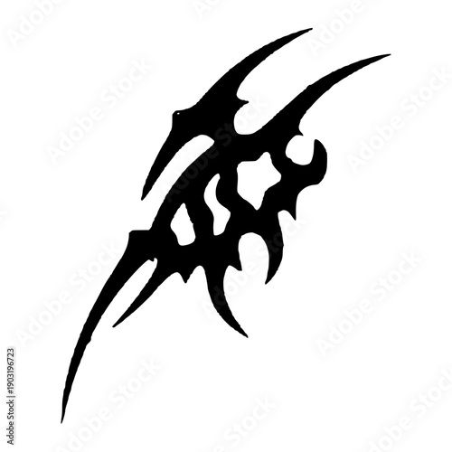 Goth Dark Cybersigil Tattoo Design Vector