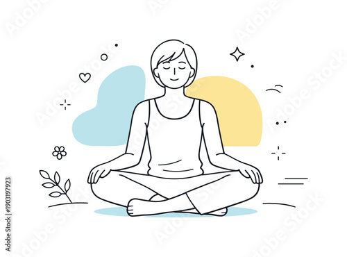 Body neutrality visuals. Calm pause where a person rests or breathes deeply, body treated as a neutral, functional presence. Quiet grounding