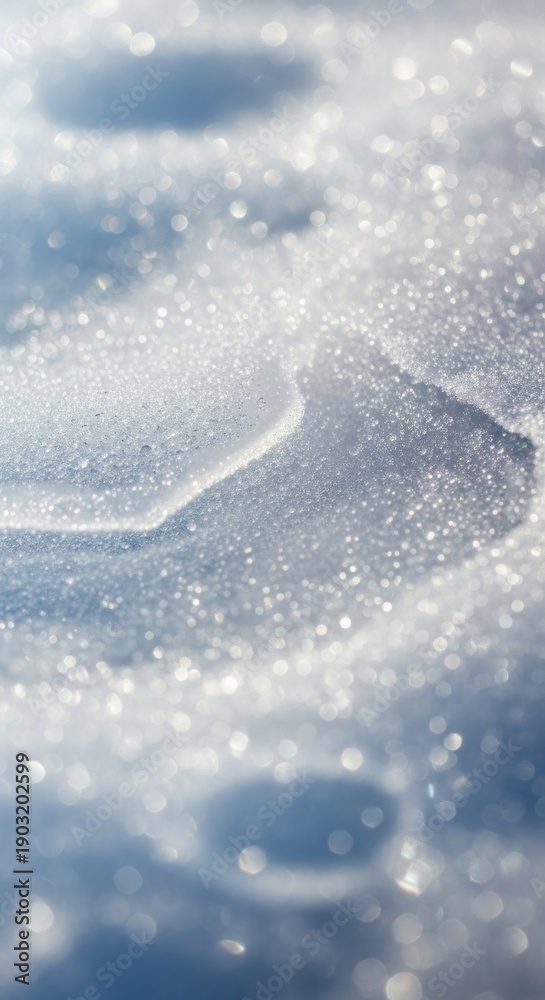 Obraz premium Close-Up of Snowy Fabric Dusted with Sparkling Ice Crystals.
