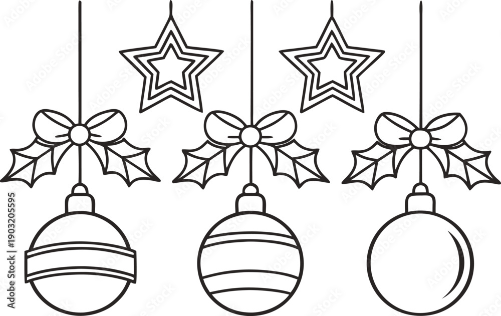 Naklejka premium Navidad holiday design illustration. Christmas festive design illustration. Navidad celebration greeting design. Christmas tree holiday design. Navidad gift holiday design. Christmas winter celebrate
