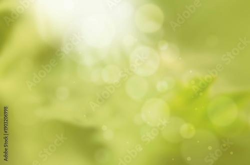 green bokeh background