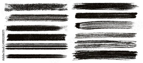 Vintage grunge abstract brush stroke set texture. artistic rough grunge brush strokes bundle and black splash stains creative sketch pattern design.