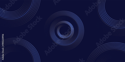 Abstract blue glowing geometric lines modern shiny blue circle lines pattern. Suit for cover, banner, brochure eps10