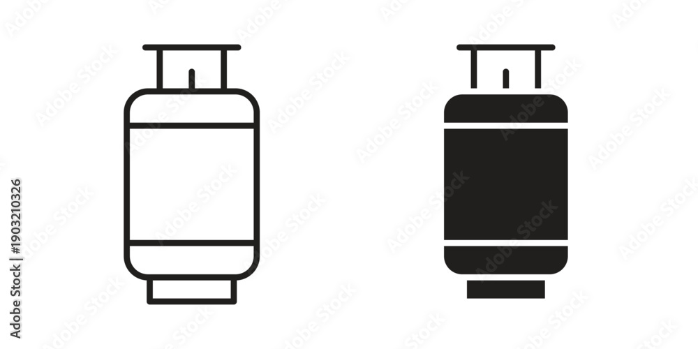 Tableau sur toile Gas cylinders icons for graphic design, logo, Web site, social media, UI, mobile