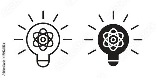 Innovation icons for graphic design, logo, Web site, social media, UI, mobile app, vector illustration