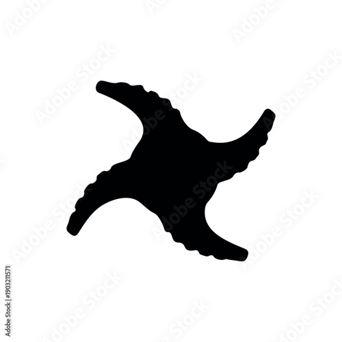 Blender machine blade silhouette vector flat illustration design.