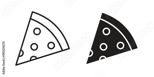 Pizza icons for graphic design, logo, Web site, social media, UI, mobile app, vector illustration