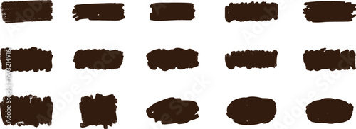 Brown brush stroke collection for modern creative design. Organic paint swatches add rich visual texture and warmth. Perfect for branding, posters, packaging, and digital artwork projects.