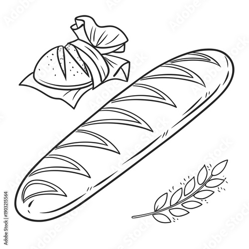 A beautifully crafted loaf of bread with a leafy garnish
