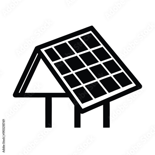 Solar Rooftop Panel Icon