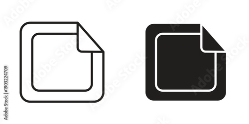 Nicotine patch icon suitable design silhouette and line art style on white background