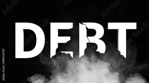 Debt Visual Illustration With Smoke Symbolizing Financial Burden and Anxiety.