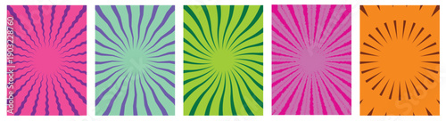 Swirl Spiral Abstract Retro Groovy Patterns. Funky wave illustration. Psychedelic Geometric Twirl Vector Background.