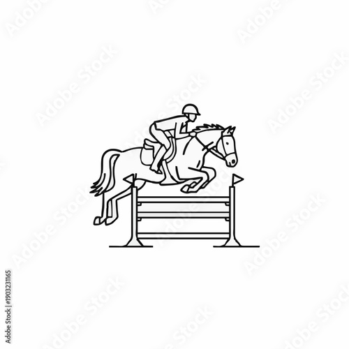 horseback riding. icon