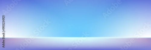 Blue purple neon studio space, gradient abstract background with glowing floor, vector illustration. Modern showroom with vibrant tech lighting and perspective, empty scene for product display.