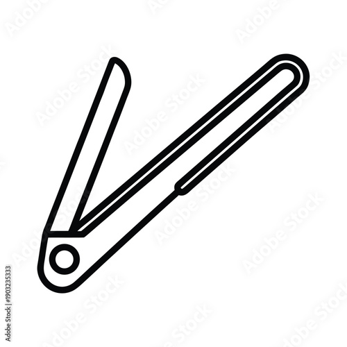 hair straightener outline icon