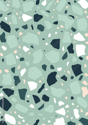 Green marble stone surface background. Classic flooring