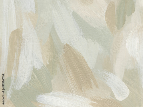 Modern background in earthy neutral colors. Abstract hand painted acrylic template. Fragment of contemporary artwork. Art texture with paint brush strokes. Creative hand drawn painting