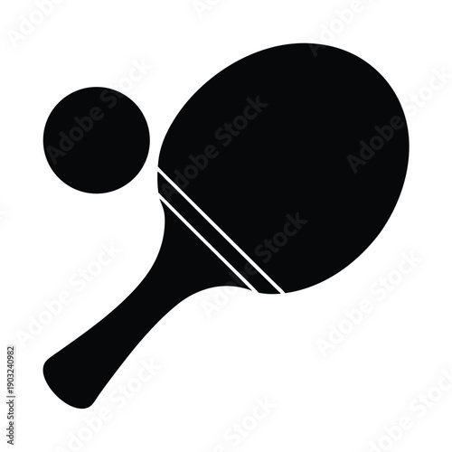 table tennis paddle ball icon