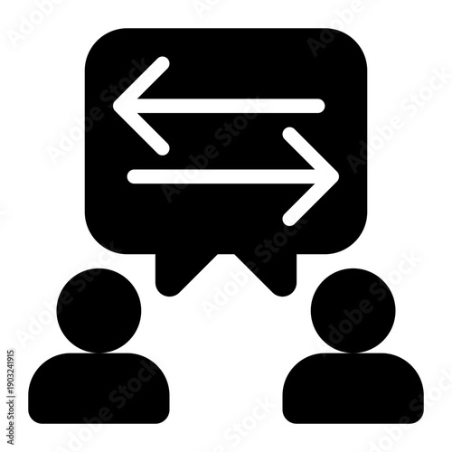 Negotiation, Negotiate, Deal Glyph Solid Icon