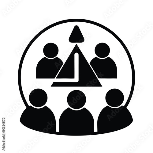 team meeting economy icon