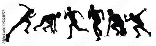 athletics black silhouettes drawing vol 
