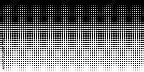 Dotted halftone gradient texture. Vanishing polka dot background. Repeating dots gradation pattern background. Black fading comic pop art overlay backdrop. Raster effect wallpaper. halftone