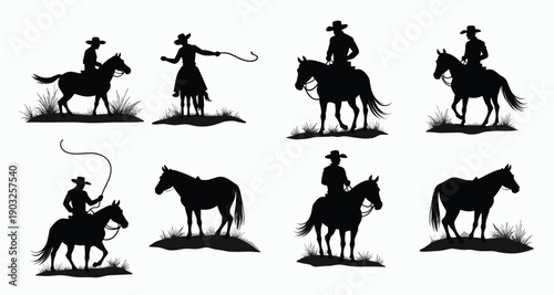  silhouettes of cowboys and horses capturing the essence of