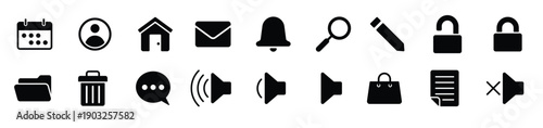 Solid essential UI Icon set.