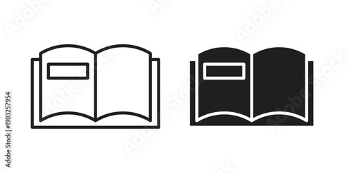 Books icon concept. Thin line symbol. Vector illustration isolated. Editable stroke.
