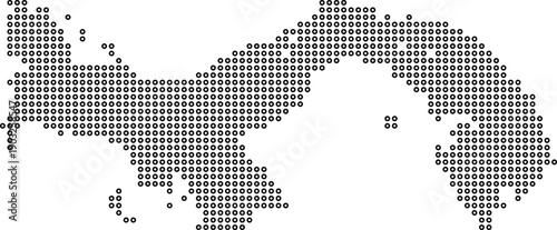 Circle dot pattern Panama country vector map