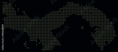 Panama country map circle shape pattern showing country with Panama city