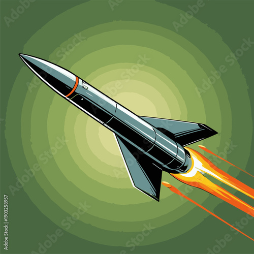 vector image of a missile
