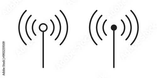 Cellular icon concept. Thin line symbol. Vector illustration isolated. Editable stroke.