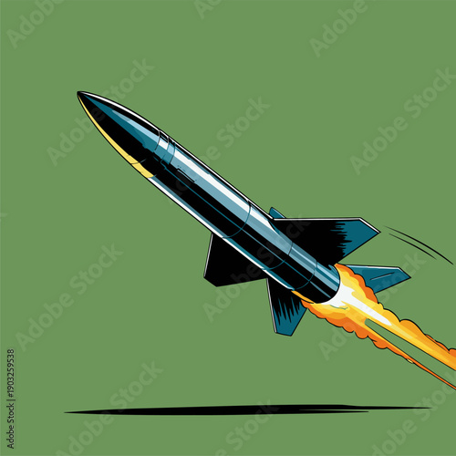 vector image of a missile