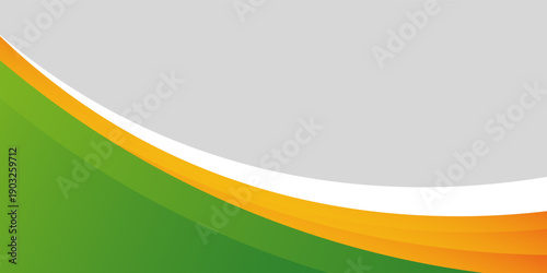 Free Download Green and Orange Curved Abstract Background with Smooth Gradient Shapes. vector illustration - GFXLoad