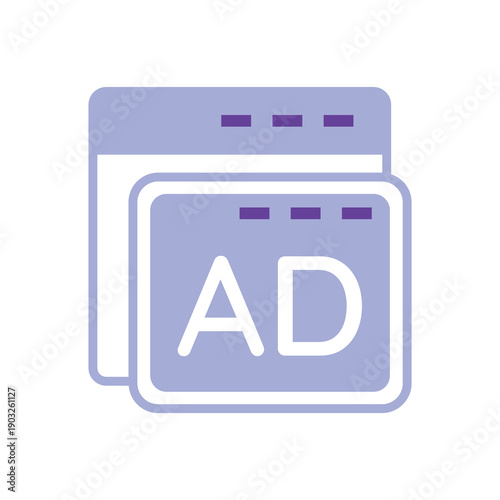 Online advertising browser windows marketing concept