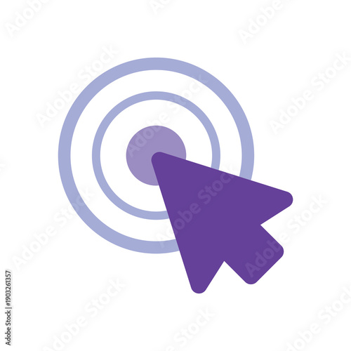 Target audience precision click marketing icon