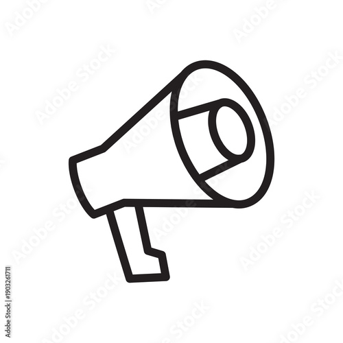 Megaphone speaker for marketing and news alert icon