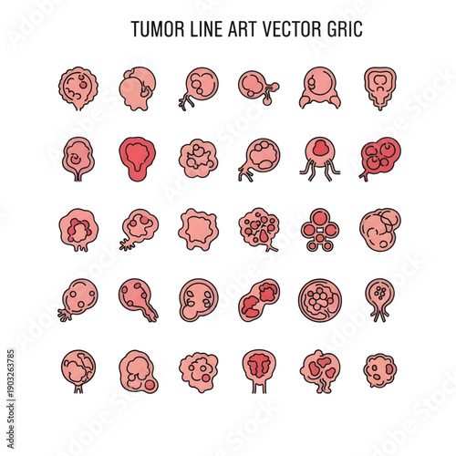 Tumor Concept Illustration Showing Abnormal Cell Growth in Human Body