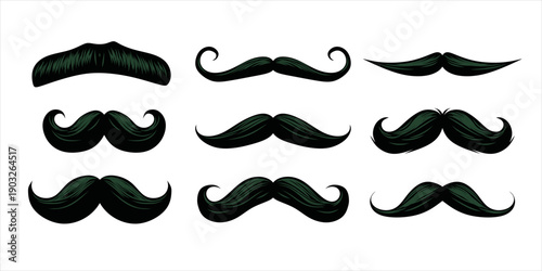 Handlebar Mustache Vector