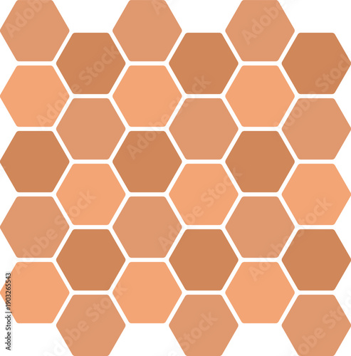 Hexagon tile. Honeycomb surface pattern. Color mosaic