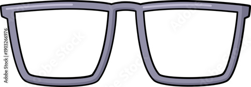 Glasses stylish frame. Trendy cartoon accessory icon