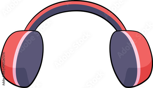 Headphones cartoon icon. Audio earphones device symbol